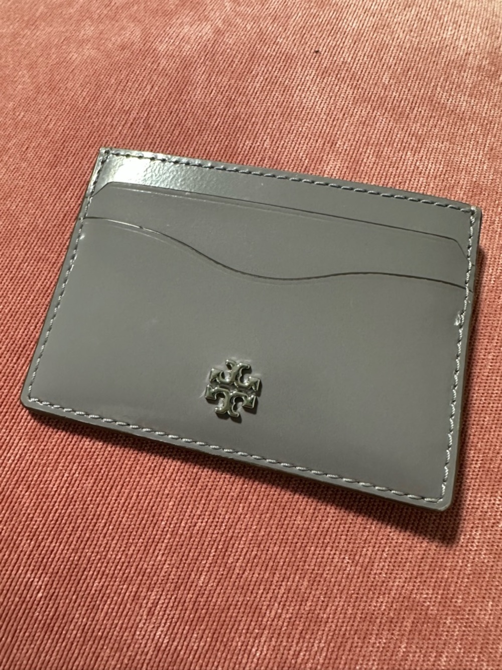 Tory Burch Emerson Shine Patent Leather Slim Card Case